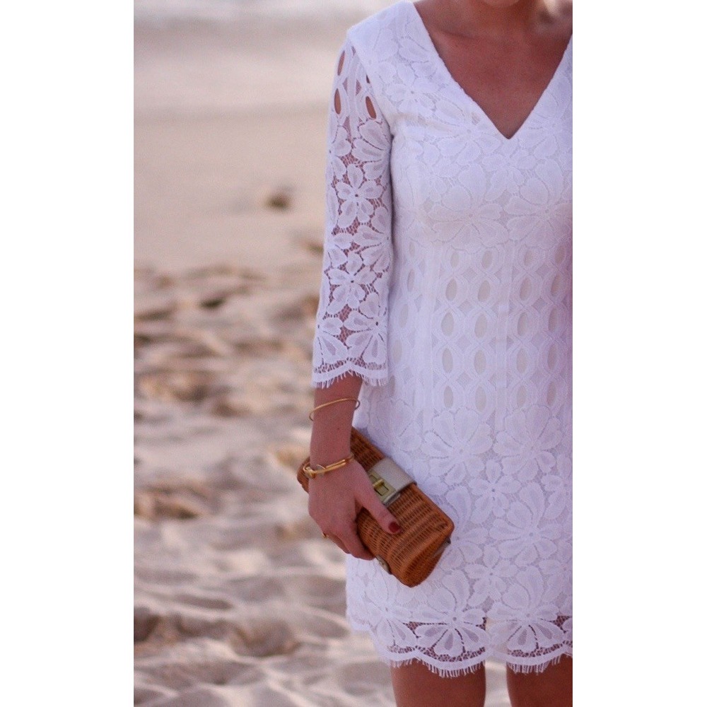 Lilly Pulitzer Macon Dress Resort White Whitaker Lace Sz 6. Originally $368. J-7